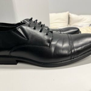 Luc Anthony Mens Black Dress Shoes Cap Toe Size 7 New Without Box
